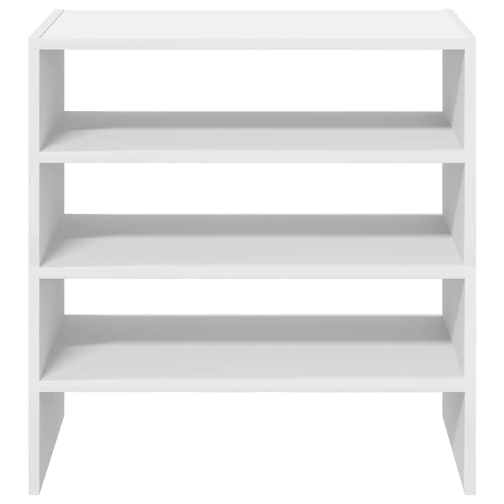Zapateros 2 uds apilables blanco 60x30x30,5 cm