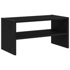 Zapatero apilable roble negro 60x30x30,5 cm