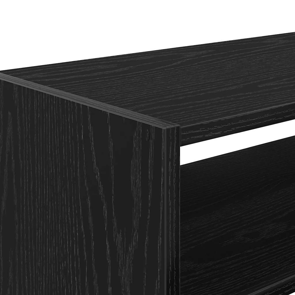Zapatero apilable roble negro 60x30x30,5 cm