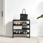 Zapateros 2 uds apilables roble negro 60x30x30,5 cm