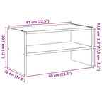 Zapatero apilable roble sonoma 60x30x30,5 cm
