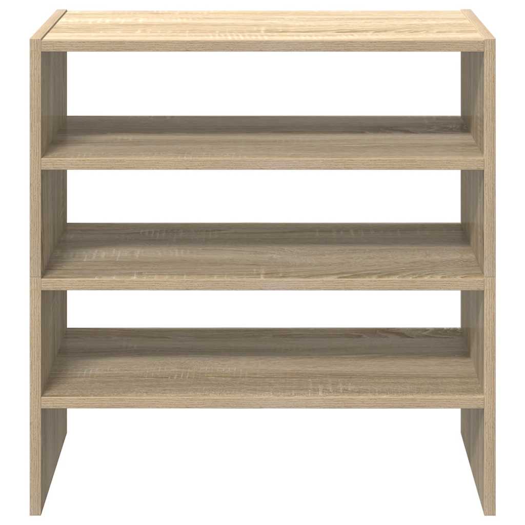 Zapateros 2 uds apilables roble sonoma 60x30x30,5 cm