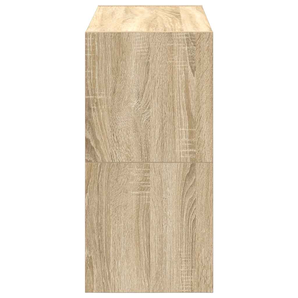 Zapateros 2 uds apilables roble sonoma 60x30x30,5 cm