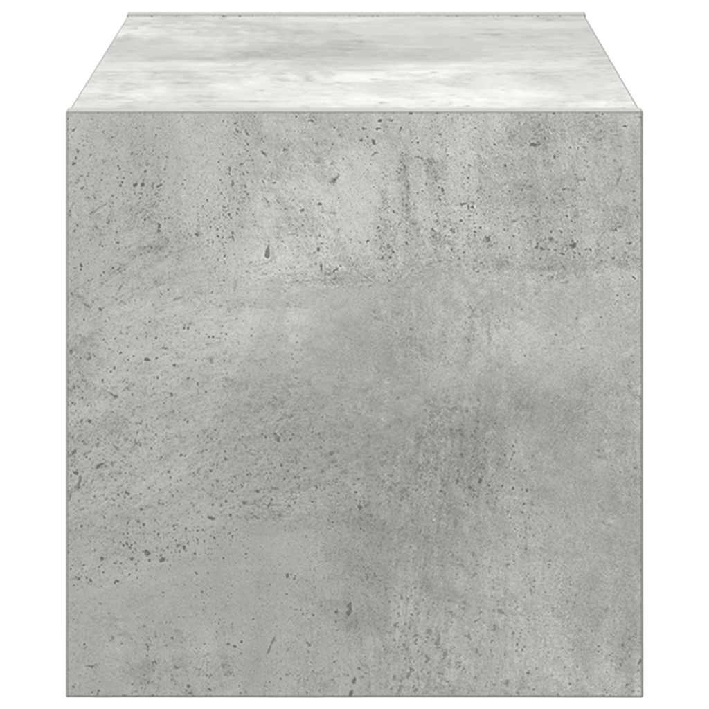 Zapatero apilable gris hormigón 60x30x30,5 cm