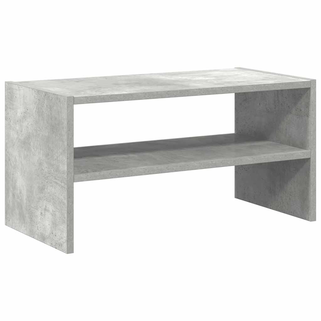 Zapatero apilable gris hormigón 60x30x30,5 cm