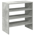 Zapateros 2 uds apilables gris hormigón 60x30x30,5 cm