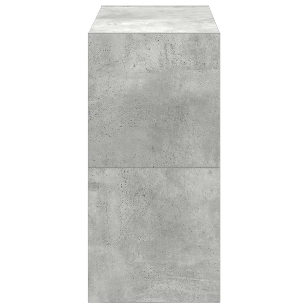 Zapateros 2 uds apilables gris hormigón 60x30x30,5 cm