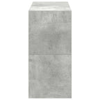 Zapateros 2 uds apilables gris hormigón 60x30x30,5 cm