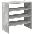 Zapateros 2 uds apilables gris hormigón 60x30x30,5 cm
