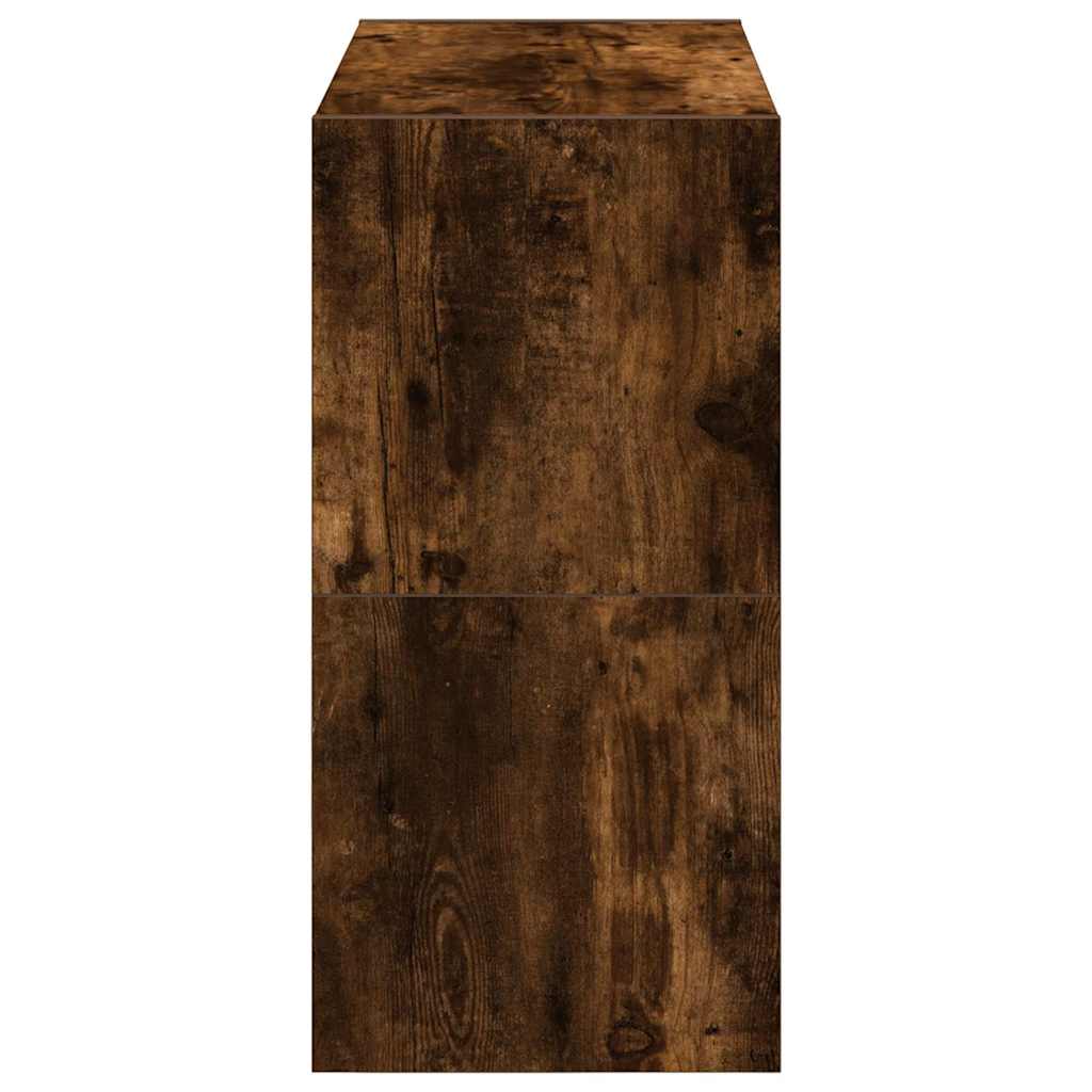 Zapateros 2 uds apilables roble ahumado 60x30x30,5 cm