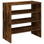 Zapateros 2 uds apilables roble ahumado 60x30x30,5 cm