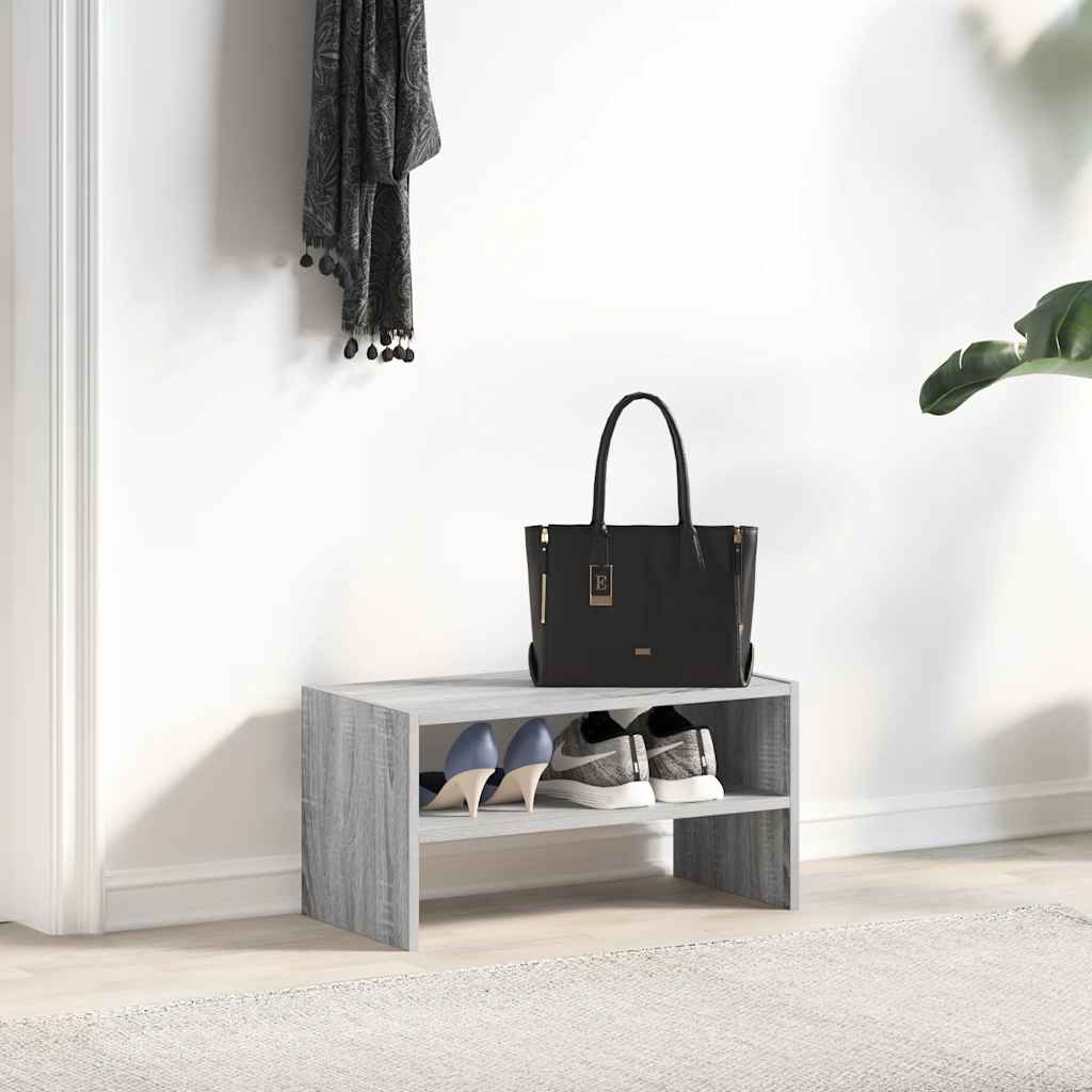 Zapatero apilable gris sonoma 60x30x30,5 cm