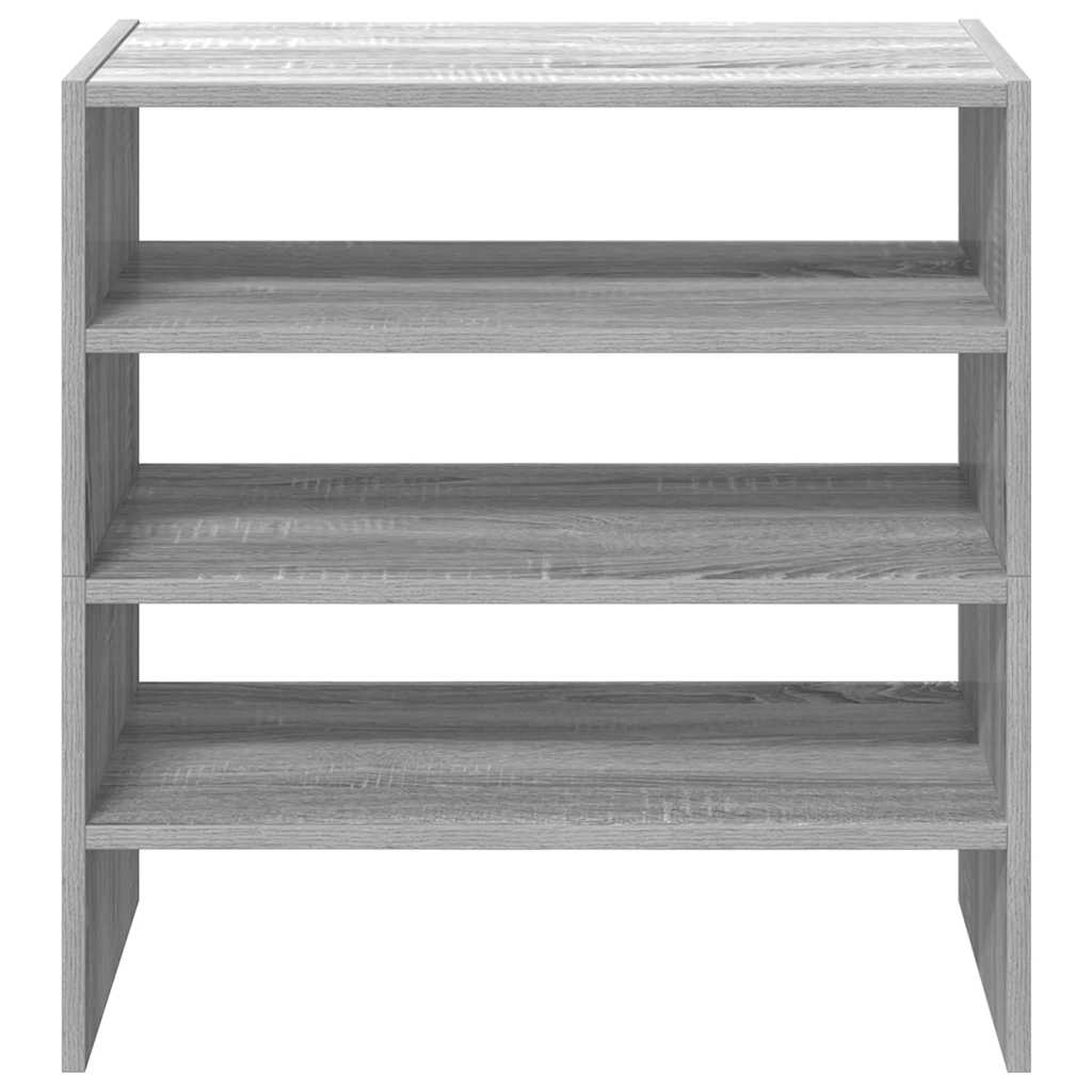 Zapateros 2 uds apilables gris sonoma 60x30x30,5 cm