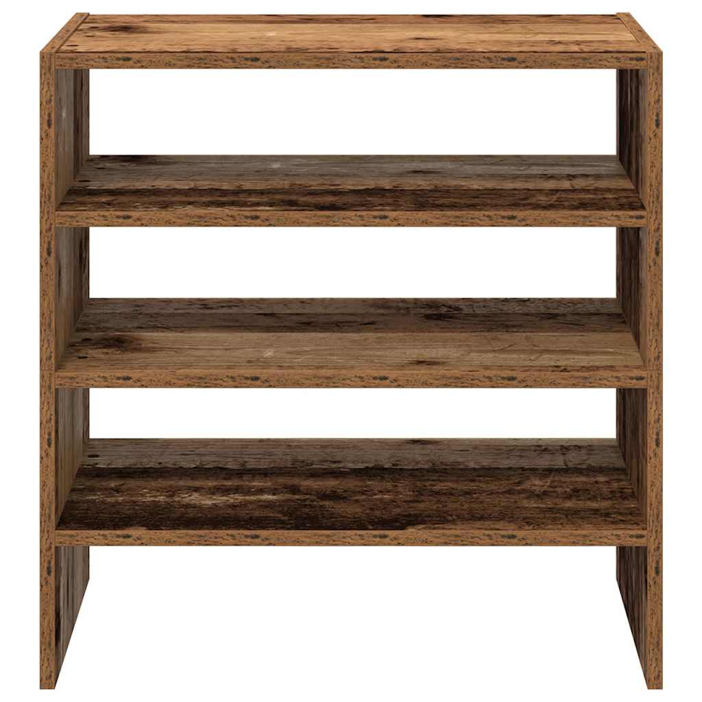 Zapateros 2 uds apilables madera vieja 60x30x30,5 cm