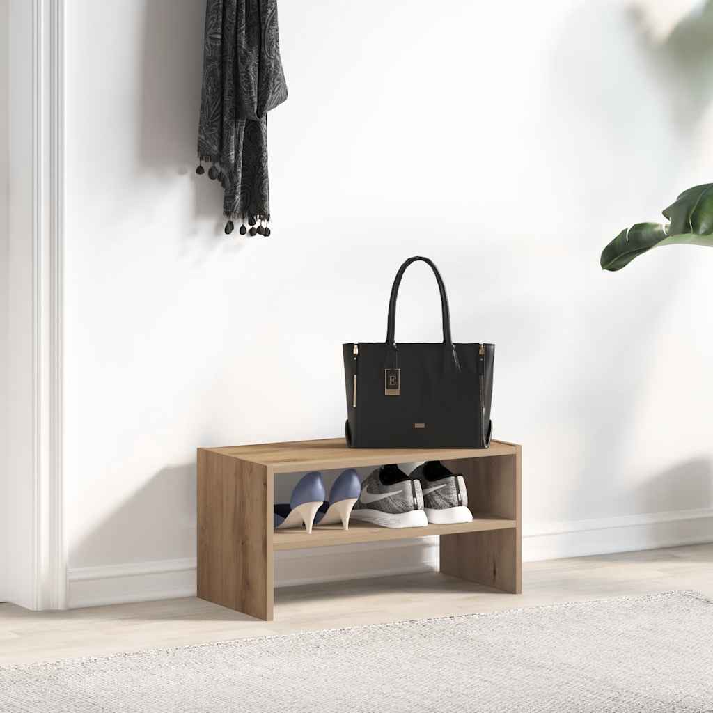 Zapatero apilable roble artesanal 60x30x30,5 cm
