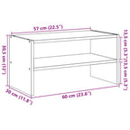 Zapatero apilable roble artesanal 60x30x30,5 cm