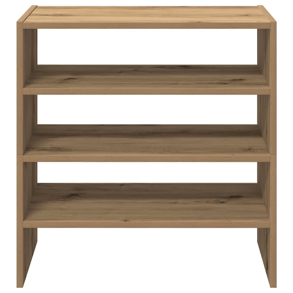 Zapateros 2 uds apilables roble artesanal 60x30x30,5 cm