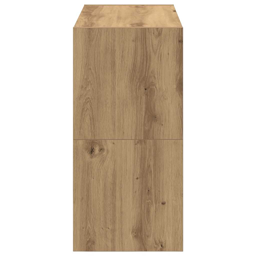 Zapateros 2 uds apilables roble artesanal 60x30x30,5 cm