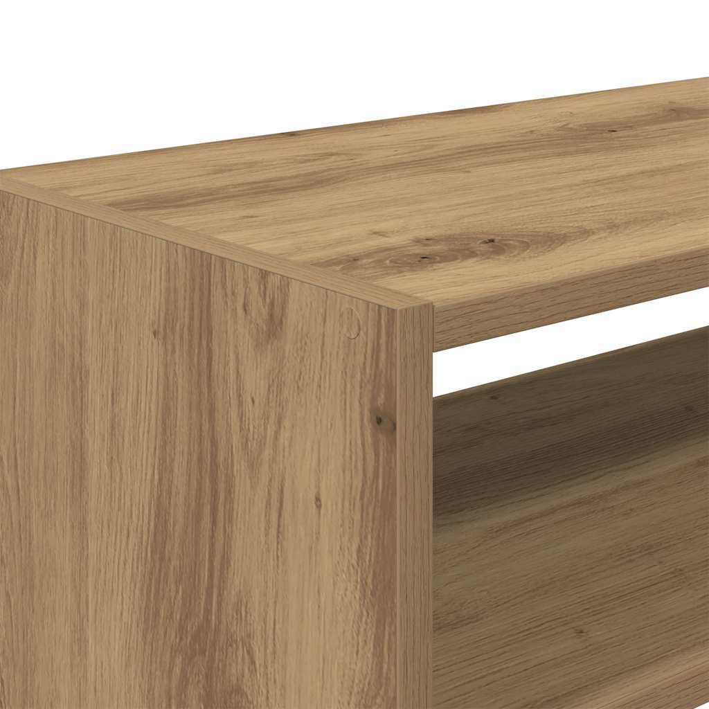 Zapateros 2 uds apilables roble artesanal 60x30x30,5 cm
