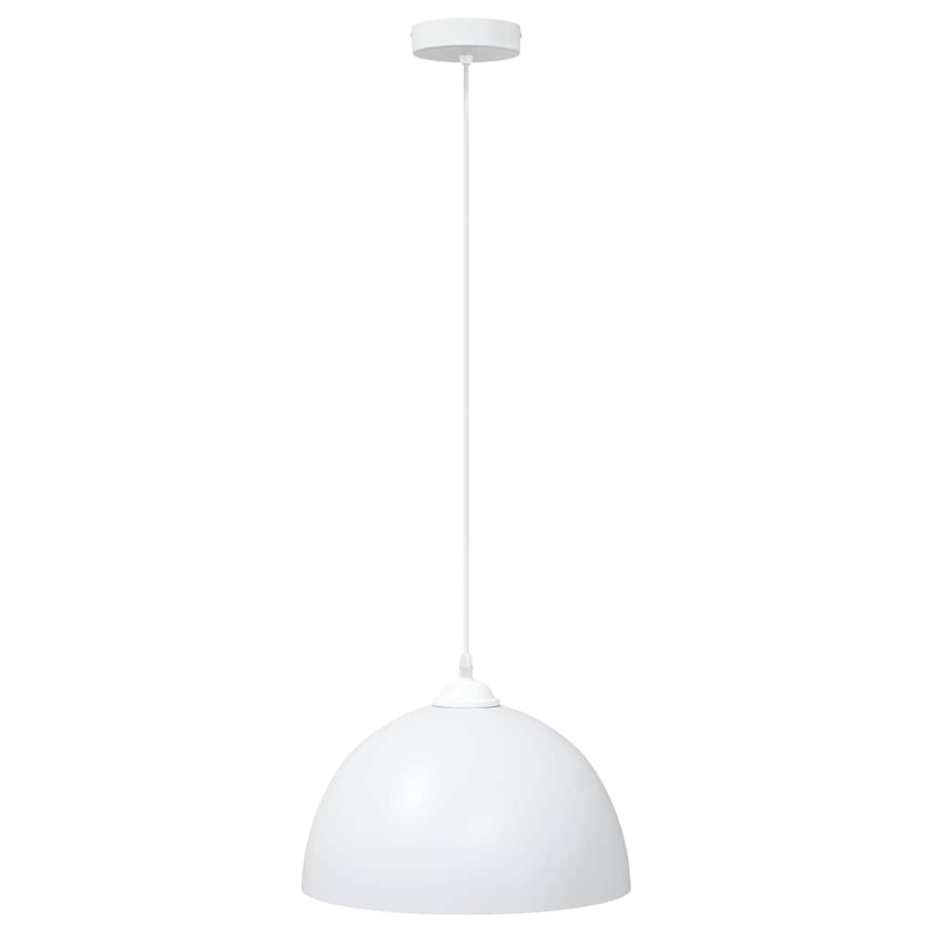Lámparas colgantes 2 uds regulable en altura E27 blanco Ø 30 cm