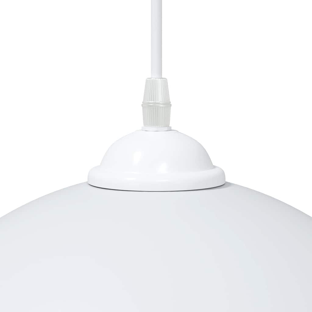 Lámparas colgantes 2 uds regulable en altura E27 blanco Ø 30 cm