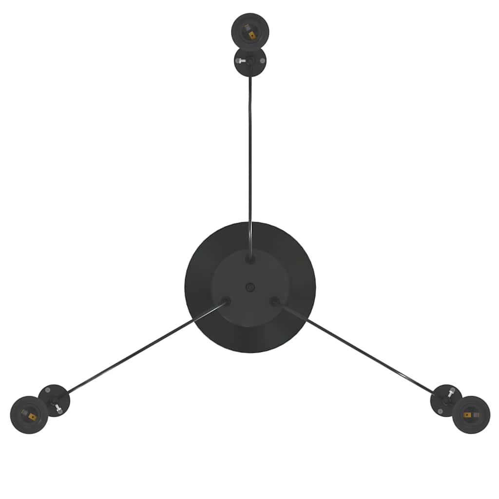 Lámpara colgante con 3 portalámparas E27 metal negro