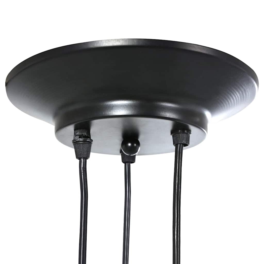Lámpara colgante con 3 portalámparas E27 metal negro