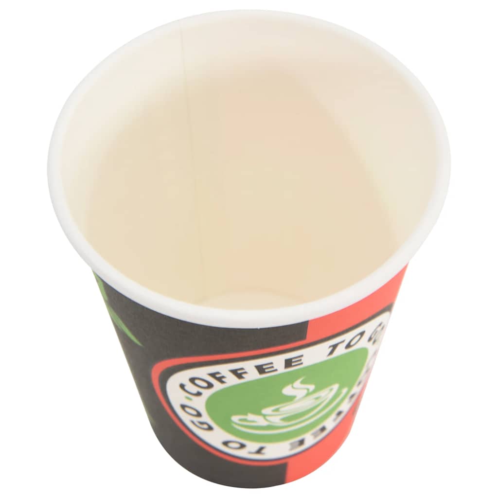 Tazas de café de papel 1000 uds 12oz 300ml rojo y negro
