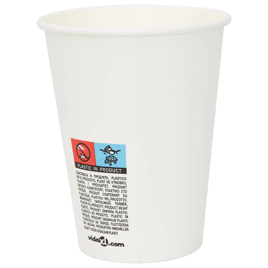 Tazas de café de papel 1000 uds 12oz 300ml blanco
