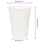 Tazas de café de papel 1000 uds 12oz 300ml blanco