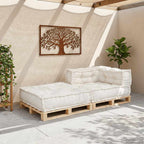 Sofá modular crema 70x70x54 tela