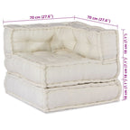 Sofá modular crema 70x70x54 tela
