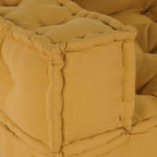 Sofá modular de 2 plazas de tela amarillo 140x70x36