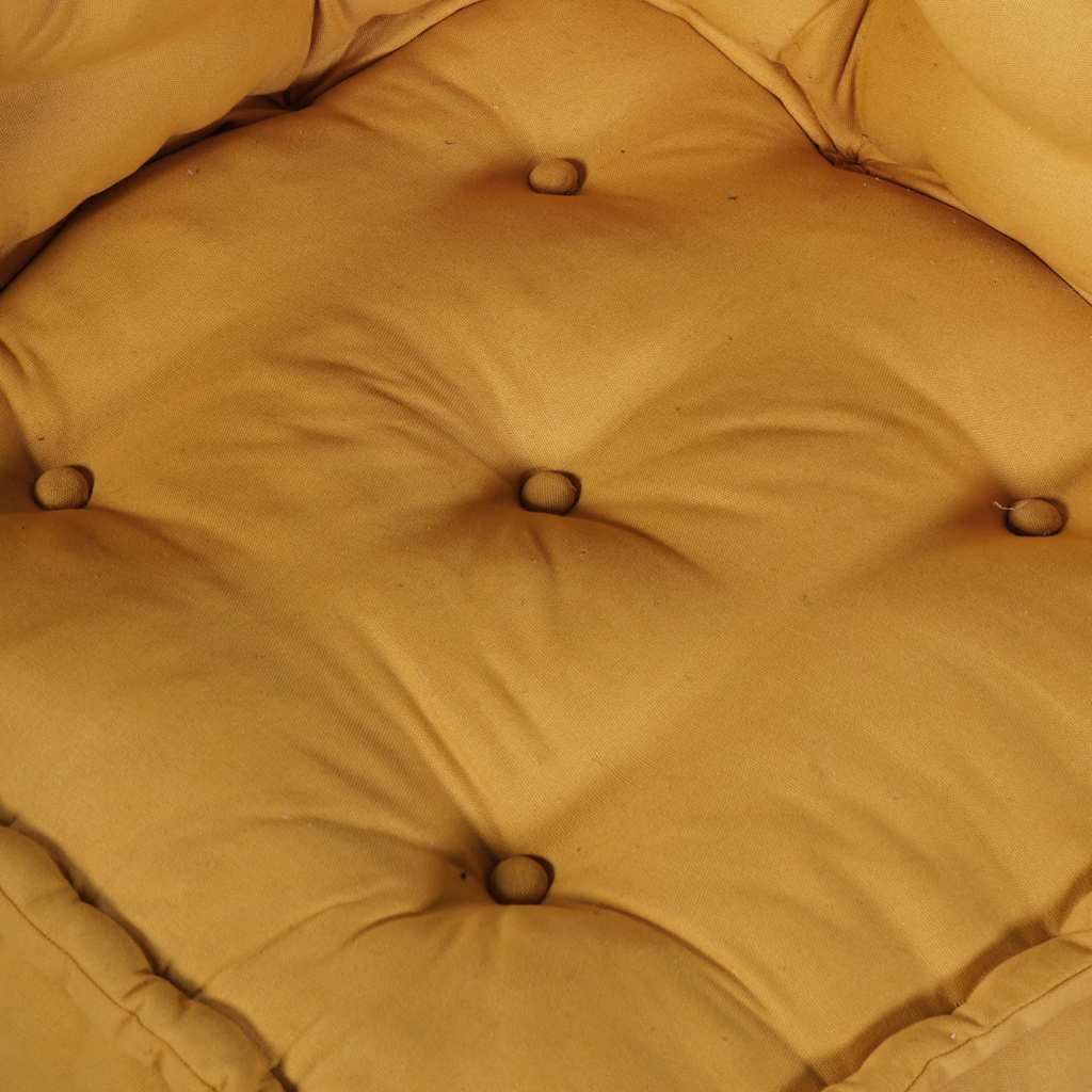 Sofá modular de 2 plazas de tela amarillo 140x70x36