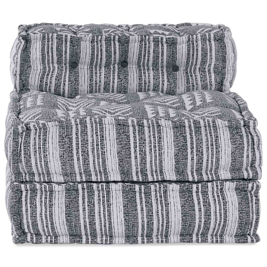 Unidad de Sofá Modular Impresión Gris 70 x 70 x 56 cm Tela