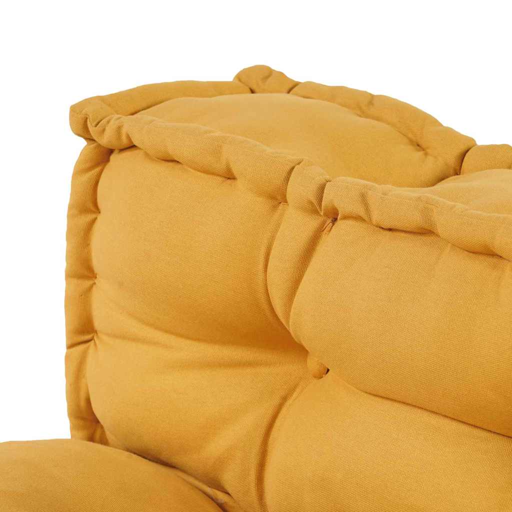 Cojín para Sofá Pallet 2 pcs Amarillo 120 x 80 x 38 cm Tela