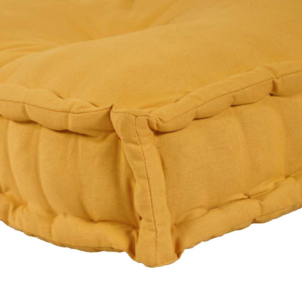 Cojín para Sofá Pallet 2 pcs Amarillo 120 x 80 x 38 cm Tela