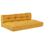 Cojín para Sofá Pallet 2 pcs Amarillo 120 x 80 x 38 cm Tela