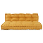 Cojín para Sofá Pallet 2 pcs Amarillo 120 x 80 x 38 cm Tela