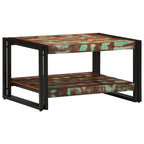 Mesa centro madera ingeniería y metal gris Sonoma 100x100x30 cm