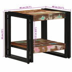 Mesa de Café 40 x 40 x 38 cm Madera sólida recuperada