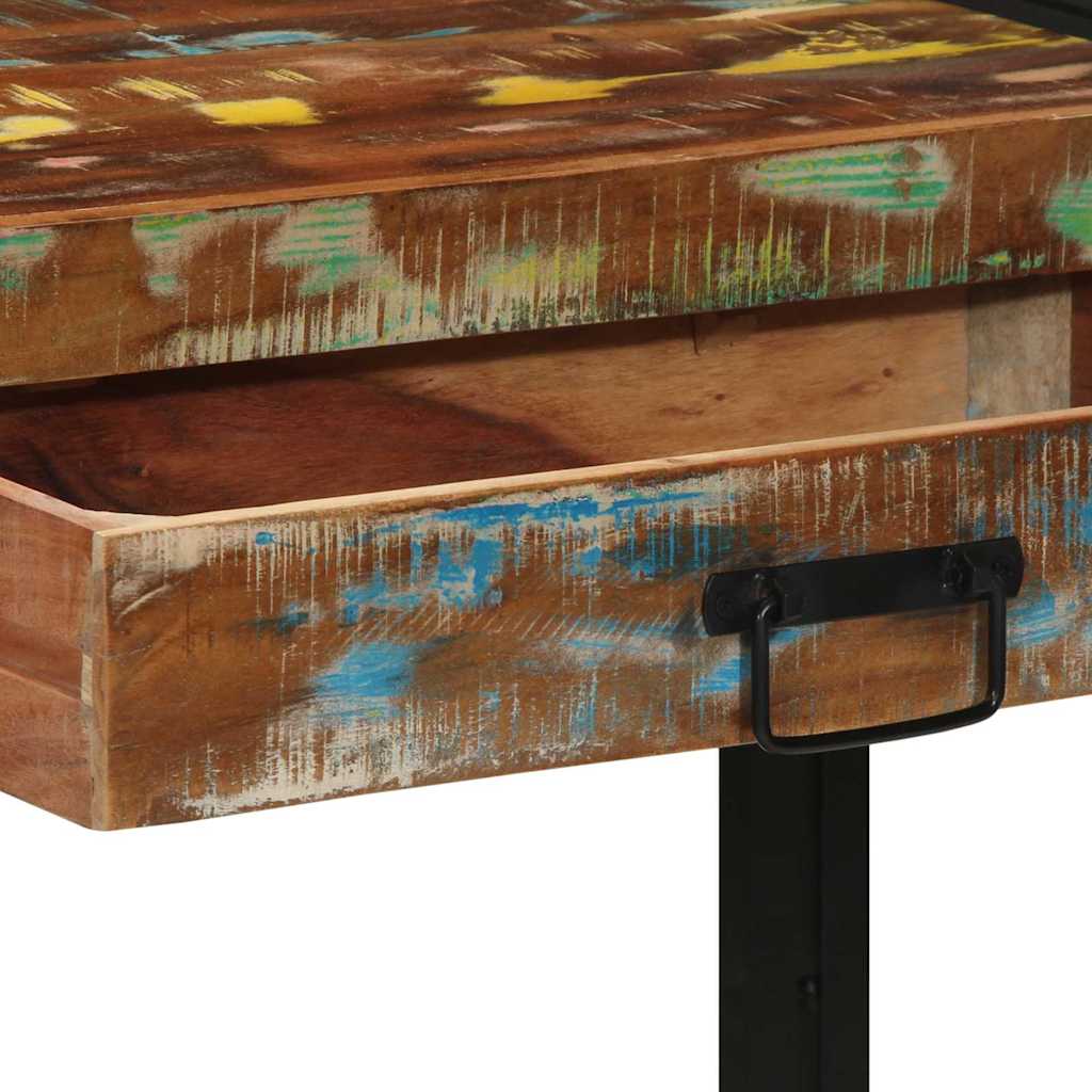 Mesa Consola con cajón Multicolor Madera sólida recuperada