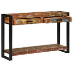 Mesa Consola con cajón Multicolor Madera sólida recuperada