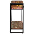 Mesa Consola con cajón Multicolor Madera sólida recuperada
