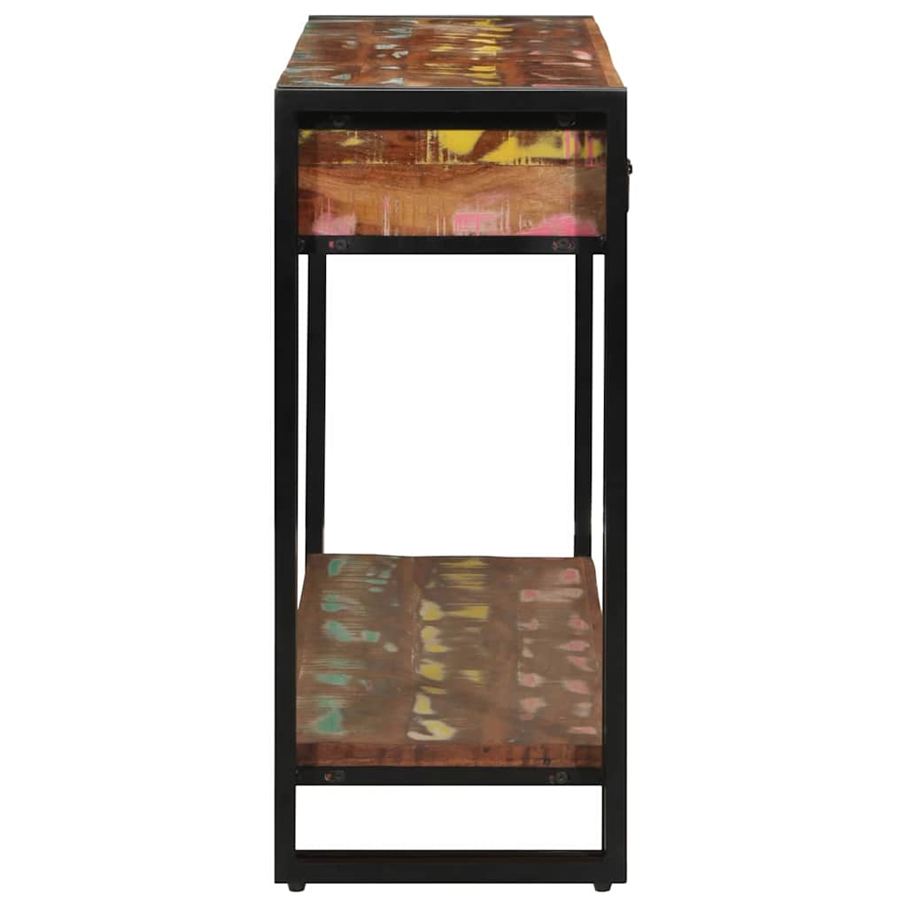 Mesa Consola con cajón Multicolor Madera sólida recuperada