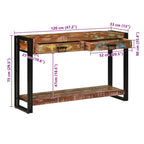 Mesa Consola con cajón Multicolor Madera sólida recuperada