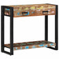 Mesa Consola con cajón Multicolor Madera sólida recuperada