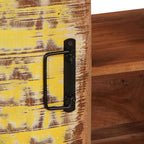 Mueble de lavabo con puerta Multicolor Madera sólida recuperada