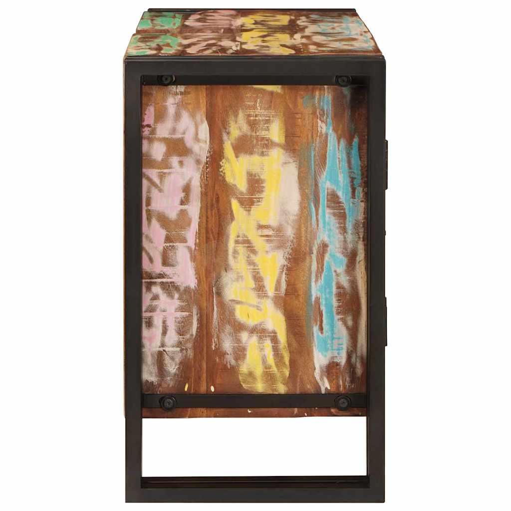 Mueble de lavabo con puerta Multicolor Madera sólida recuperada