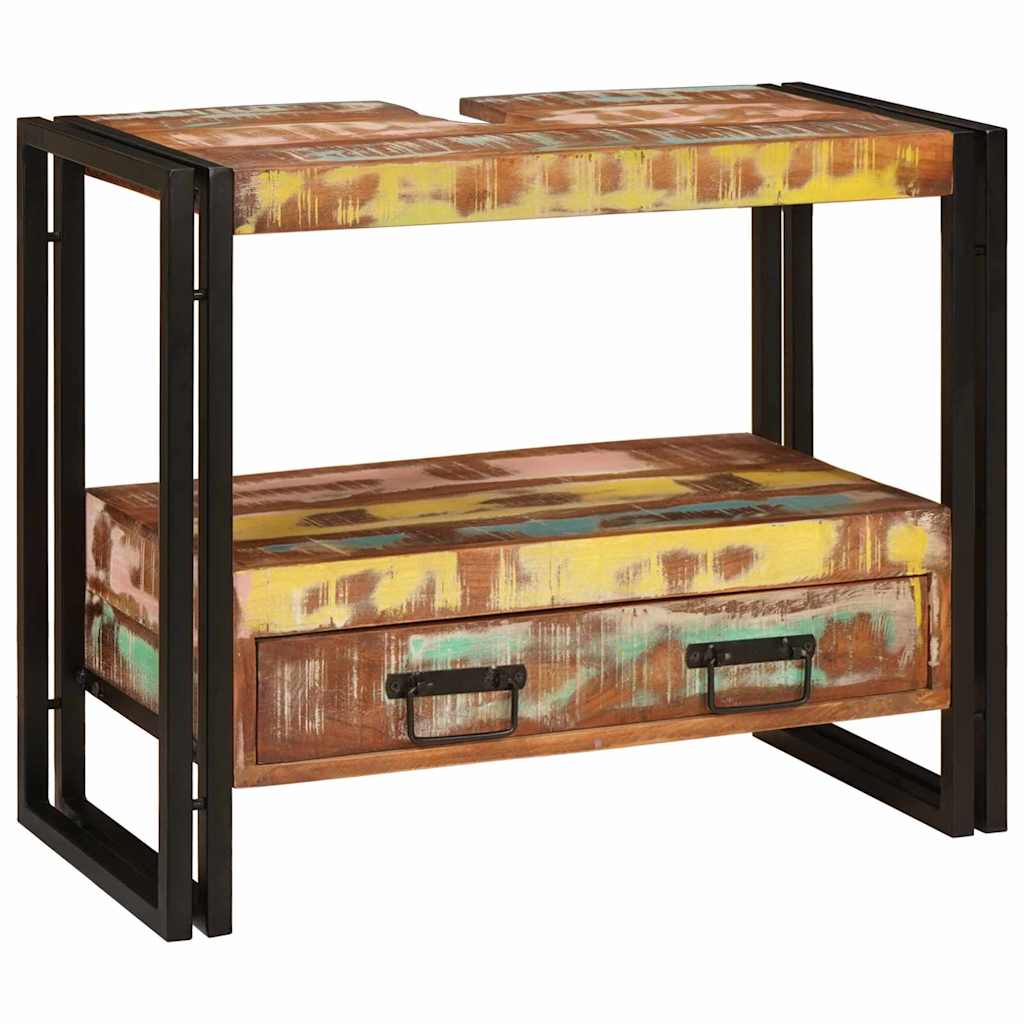Mueble Tocador con cajón Multicolor Madera sólida recuperada